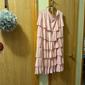 Nuggles Women’s Pink Tiered Ruffle skirt